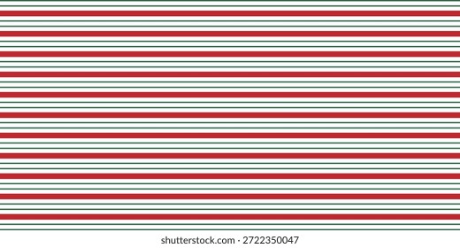 Christmas seamless pattern with a classic candy cane design with alternating red and green diagonal stripes on a white background, perfect for festive holiday themes.