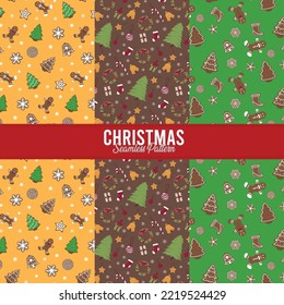 Christmas Seamless Pattern Collection Set