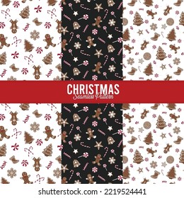 Christmas Seamless Pattern Collection Set