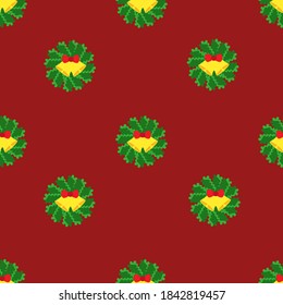 Patrón ininterrumpido de Navidad, decoración con campanas