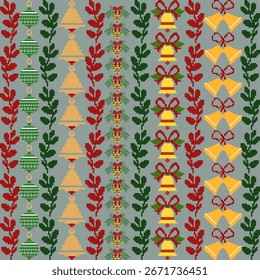 
Christmas seamless pattern with deer and trees in a Nordic tribal design,perfect for festive decorations, vintage designs, and holiday-themed textiles,Traditional ethnic, geometric, ethnic,culture