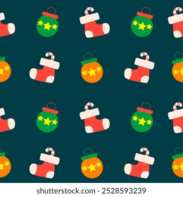 Christmas seamless pattern design for background, wallpaper, textile design, fabric.
