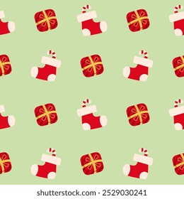 Christmas seamless pattern design for background, wallpaper, textile design, fabric.