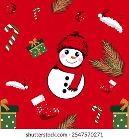 Christmas seamless pattern design, Christmas background.