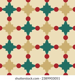 Christmas seamless pattern design - simple holiday season wallpaper digital geometric shapes vector