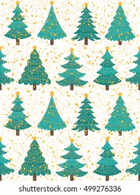 Christmas seamless pattern design. Vector illustration.