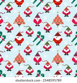 Christmas  seamless pattern, Design for wrapping paper, fabric  pattern, background, card, coupons, banner, for decorated the Merry Christmas and Happy New Year.