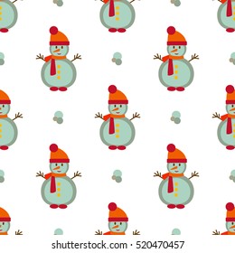 Christmas seamless pattern with doodle toys. Vector illustration.