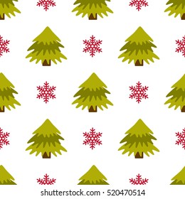 Christmas seamless pattern with doodle toys. Vector illustration.