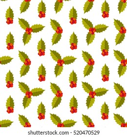 Christmas seamless pattern with doodle toys. Vector illustration.