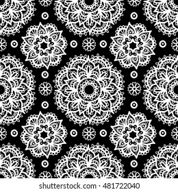 Christmas seamless pattern. Ethnic background. Tribal art background texture. Boho ornament 