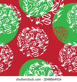 Christmas seamless pattern. Festive wrapping paper, design for textile.