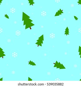Christmas seamless pattern, flat design template, vector illustration