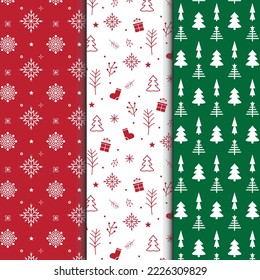 Christmas seamless pattern with geometric motifs. Luxury gift wrapping paper, t-shirts, greeting cards.