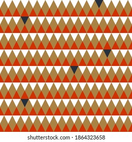 Christmas seamless pattern. Geometric patterns with triangles in a festive color. Festive surfaces design. Vector illustration.