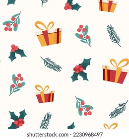 Weihnachtsnahtloses Muster mit Geschenken
