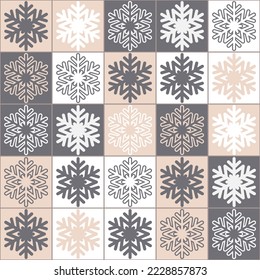 Patrón ininterrumpido de Navidad, fondo de Año Nuevo color beige gris y delicado pastel para el diseño decorativo