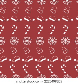 Christmas seamless pattern, great for New Year's Eve, banner, textile, banner, wallpaper, wrapping - vector image