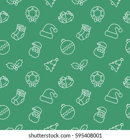 Christmas Seamless Pattern green