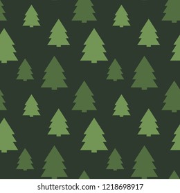 Christmas seamless pattern in green colors. Ideal for background, wrapping paper, festive decor.