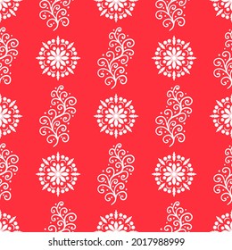 Christmas seamless pattern for greeting cards, wrapping papers. Hand drawn winter background from doodle Christmas trees, snowflakes and toys. Abstract Christmas Tree Seamless Vector Patterns. 