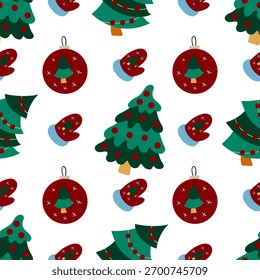 Navidades sin patrón en estilo de dibujo a mano