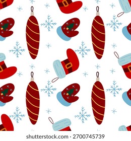 Weihnachten nahtloses Muster in Handzeichnung Stil