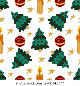 Navidades sin patrón en estilo de dibujo a mano
