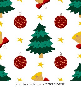 Navidades sin patrón en estilo de dibujo a mano