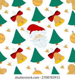 Navidades sin patrón en estilo de dibujo a mano