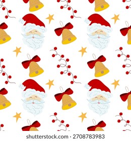Natal padrão sem emenda no estilo de desenho de mão