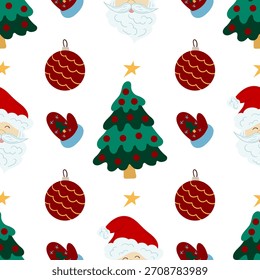 Navidades sin patrón en estilo de dibujo a mano