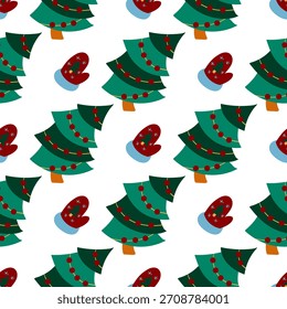 Navidades sin patrón en estilo de dibujo a mano