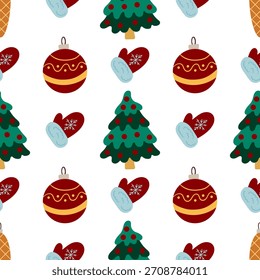Navidades sin patrón en estilo de dibujo a mano