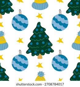 Navidades sin patrón en estilo de dibujo a mano