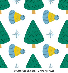 Navidades sin patrón en estilo de dibujo a mano
