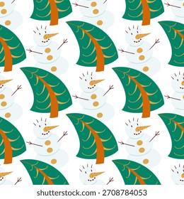 Natal padrão sem emenda no estilo de desenho de mão
