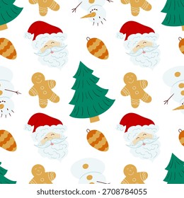 Navidades sin patrón en estilo de dibujo a mano