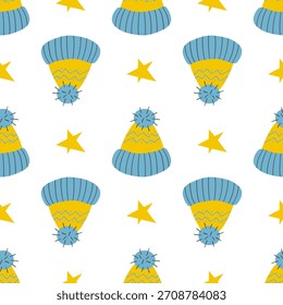 Christmas seamless pattern in hand draw style
