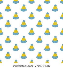 Christmas seamless pattern in hand draw style