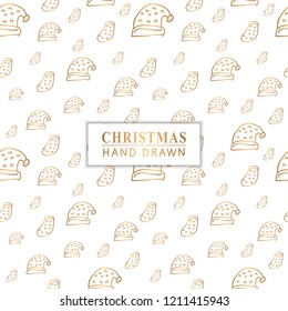 Christmas seamless pattern. Hand drawn pattern