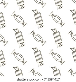 Christmas seamless pattern. Hand drawn background with doodle winter elements. Vector illustration.