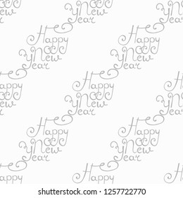 Christmas seamless pattern handwritten happy new year