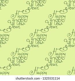 Christmas seamless pattern handwritten happy new year