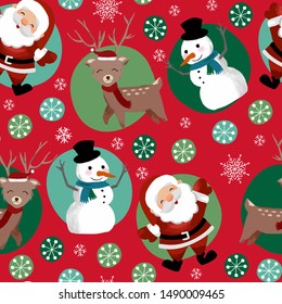 santa claus wallpapers images stock photos vectors shutterstock https www shutterstock com image vector christmas seamless pattern happy reindeer santa 1490009465