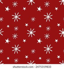 Christmas seamless pattern. Holiday wrapping paper background