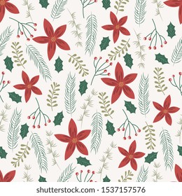 Christmas seamless pattern. Holidays background
