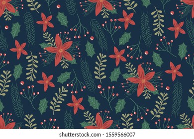 Christmas seamless pattern. Holidays background