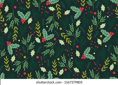 Christmas seamless pattern. Holidays background