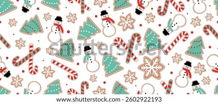 Christmas Seamless Pattern. Huge Christmas and New year Holiday Repeatable Pattern. Decorative Elements Texture for Wallpaper, Gift Wrapping paper, Card or Banner Template or Fabric Textile Prints.